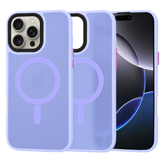 MagSafe-Hülle für Apple iPhone 16 Pro Max, Techsuit, HaloFrost, Hellviolett