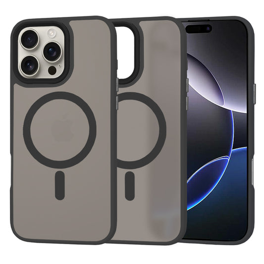 MagSafe Hülle für Apple iPhone 16 Pro Max, Techsuit, HaloFrost, Schwarz