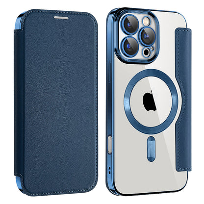 MagSafe Case for Apple iPhone 16 Pro Max, Techsuit, SmartMag Book, Blue