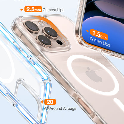 MagSafe-Hülle für Apple iPhone 16 Pro Max, Torras, Diamond, Transparent
