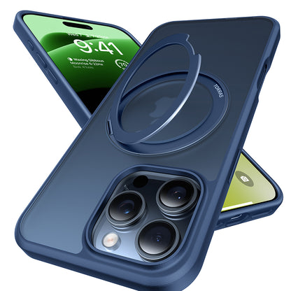 MagSafe Hülle für Apple iPhone 16 Pro Max, Torras, Ostand Pro, Marineblau