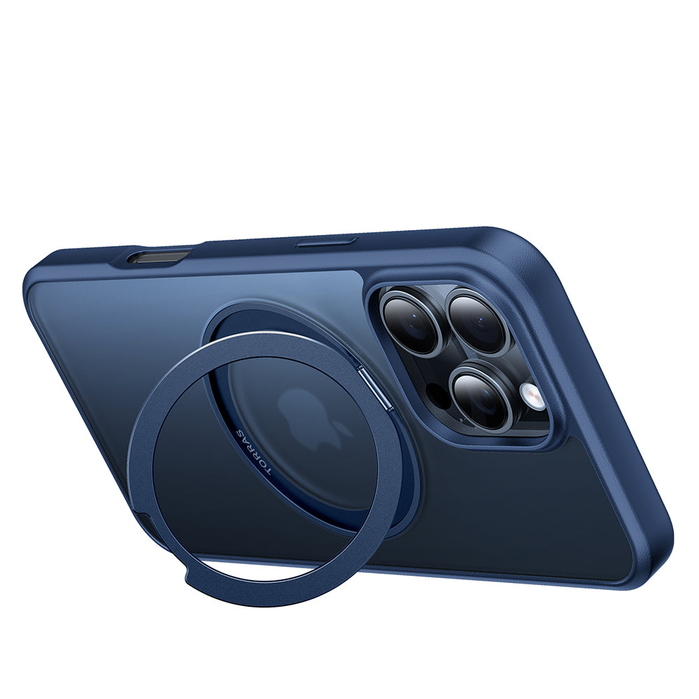 MagSafe Hülle für Apple iPhone 16 Pro Max, Torras, Ostand Pro, Marineblau