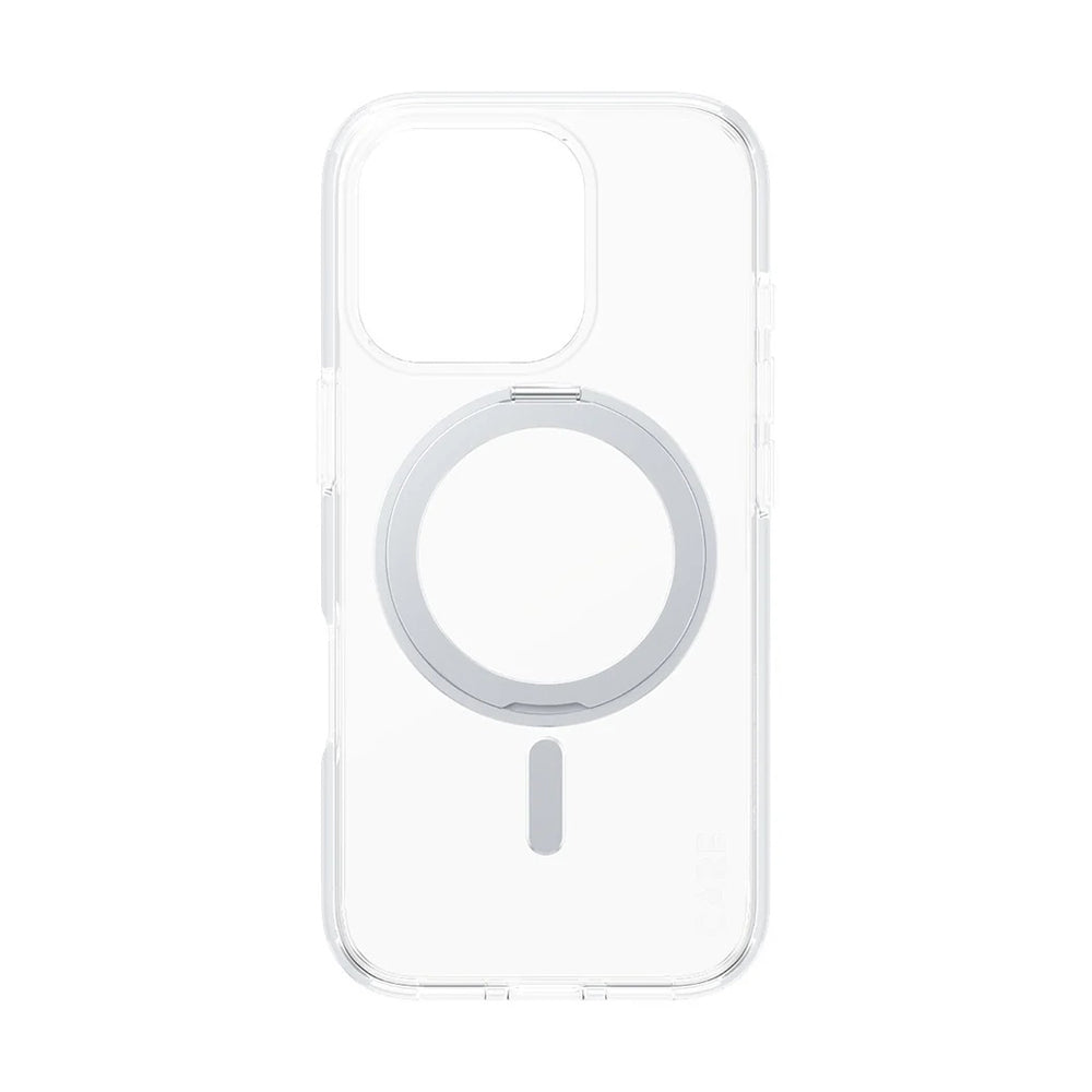 MagSafe Hülle für Apple iPhone 16 Pro, PanzerGlass, mit Kickstand, Silber Transparent