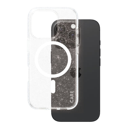 MagSafe Hülle für Apple iPhone 16 Pro, PanzerGlass, Care Urban Combat Star Lit, Transparent Weiß