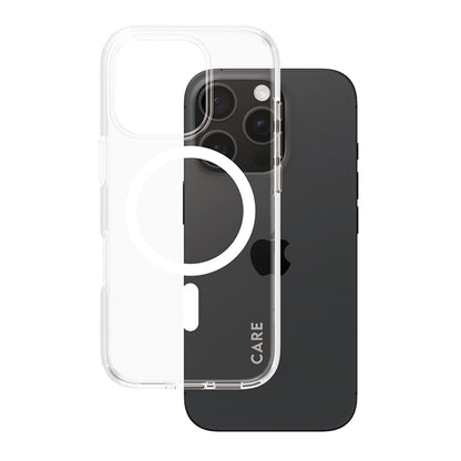 MagSafe Hülle für Apple iPhone 16 Pro, PanzerGlass, Care Urban Combat, Transparent Weiß