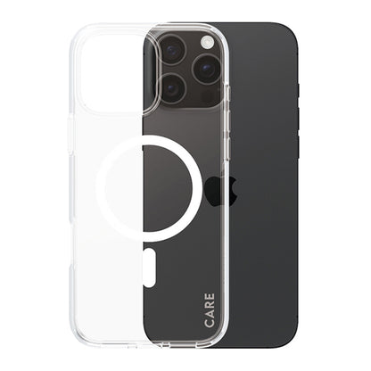 MagSafe Hülle für Apple iPhone 16 Pro, PanzerGlass, Care Urban Combat, Transparent Weiß