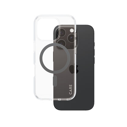 MagSafe Hülle für Apple iPhone 16 Pro, PanzerGlass, Care Urban Combat, Schwarz Transparent