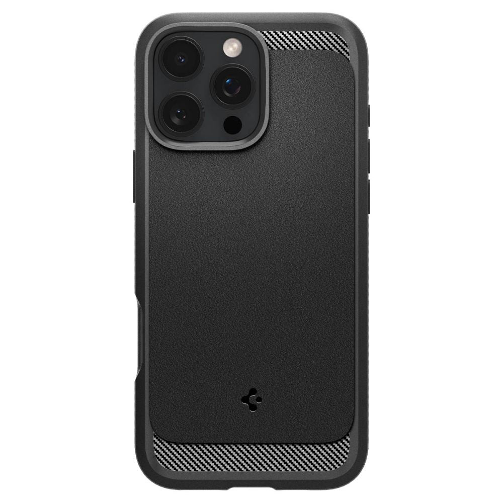MagSafe Hülle für Apple iPhone 16 Pro, Spigen, Rugged Armor, Mattschwarz ACS08115