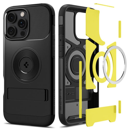 MagSafe Hülle für Apple iPhone 16 Pro, Spigen, Slim Armor, Schwarz ACS08164