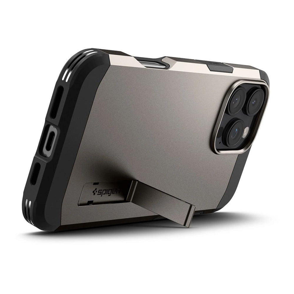 MagSafe Hülle für Apple iPhone 16 Pro, Spigen, Tough Armor, Grau ACS08145