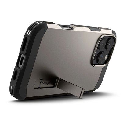 MagSafe Hülle für Apple iPhone 16 Pro, Spigen, Tough Armor, Grau ACS08145