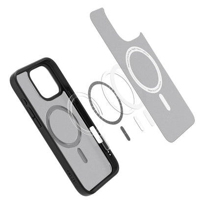 MagSafe-Hülle für Apple iPhone 16 Pro, Spigen, Ultra Hybrid, Satin Schwarz ACS08134