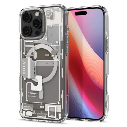 MagSafe Hülle für Apple iPhone 16 Pro, Spigen, Ultra Hybrid Zero One, Beige ACS08137
