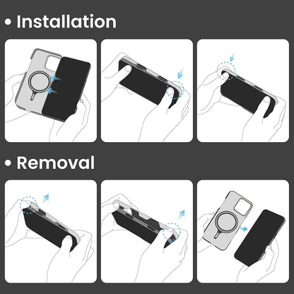 MagSafe-Hülle für Apple iPhone 16 Pro, Techsuit, Aramidfaser, Schwarz