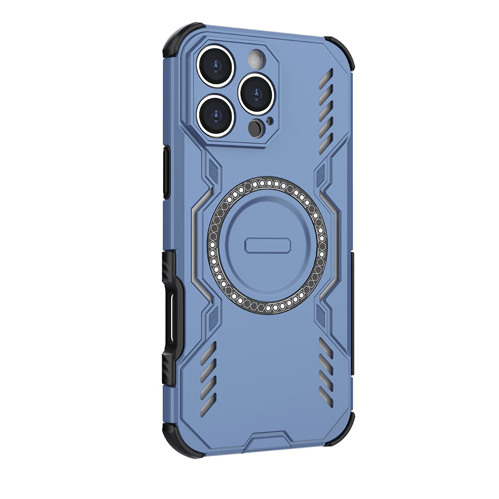 MagSafe Case for Apple iPhone 16 Pro, Techsuit, ArmorMag, Blue