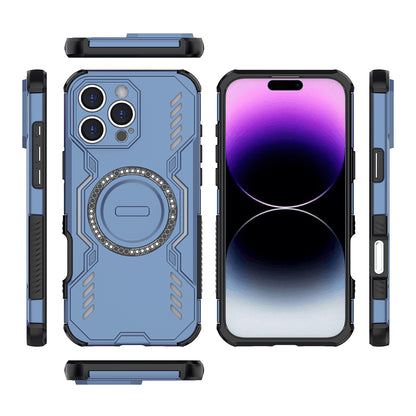 MagSafe Case for Apple iPhone 16 Pro, Techsuit, ArmorMag, Blue