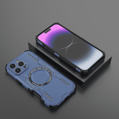 MagSafe Case for Apple iPhone 16 Pro, Techsuit, ArmorMag, Blue