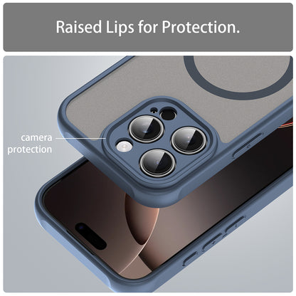 MagSafe Case for Apple iPhone 16 Pro, Techsuit, HaloFrost II, Navy Blue