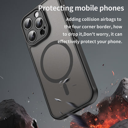 MagSafe-Hülle für Apple iPhone 16 Pro, Techsuit, HaloFrost II, Schwarz
