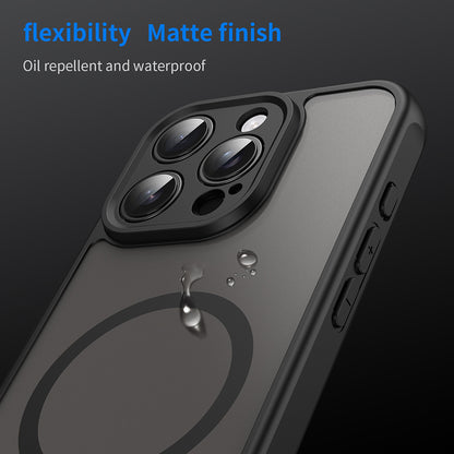 MagSafe-Hülle für Apple iPhone 16 Pro, Techsuit, HaloFrost II, Schwarz