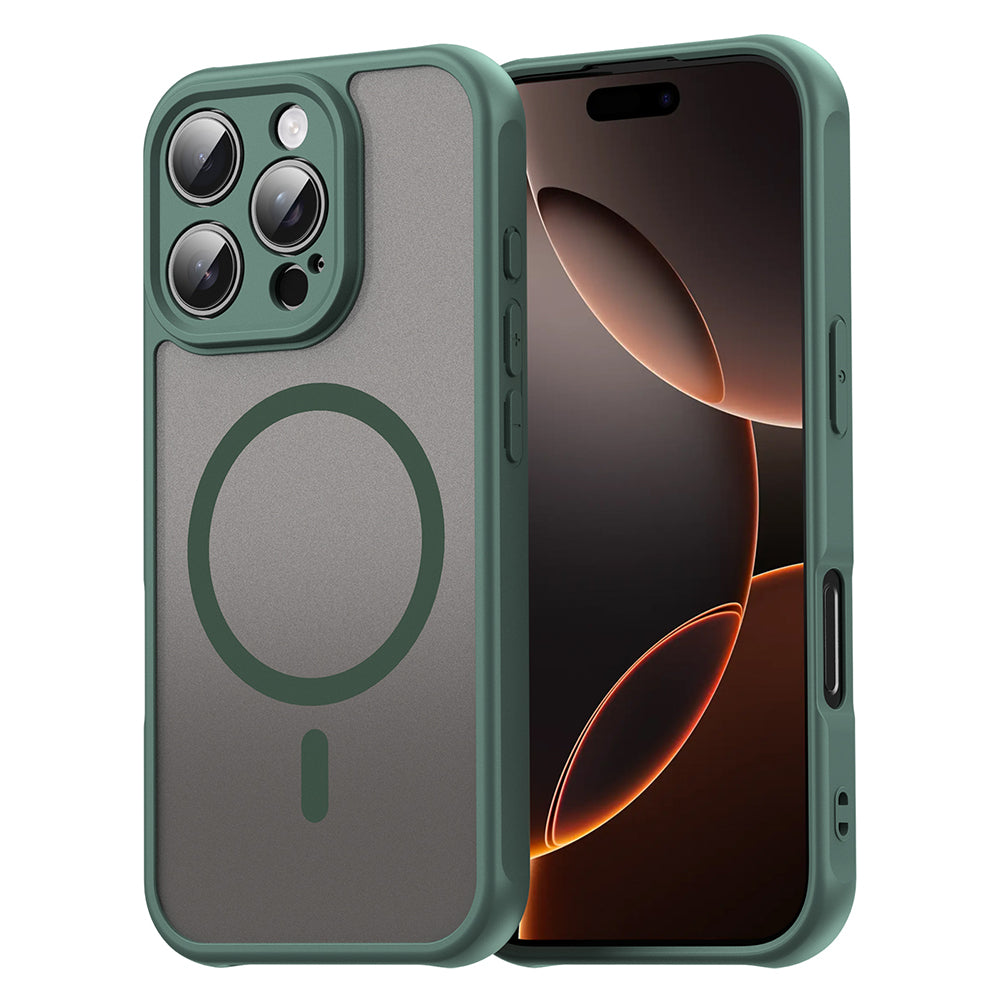 MagSafe Case for Apple iPhone 16 Pro, Techsuit, HaloFrost II, Green