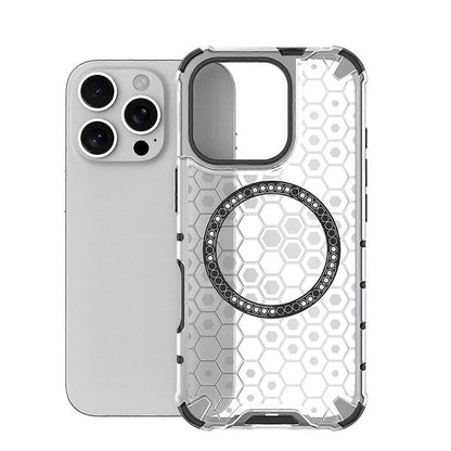 MagSafe-Hülle für Apple iPhone 16 Pro, Techsuit, HoneyComb Shield, Weiß