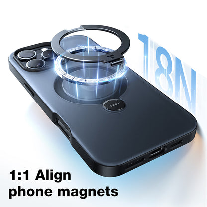 MagSafe Case for Apple iPhone 16 Pro, Torras, Ostand Spin, Black