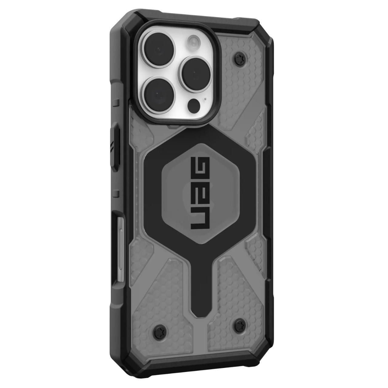 MagSafe Case for Apple iPhone 16 Pro, Urban Armor Gear, Pathfinder Clear, Gray