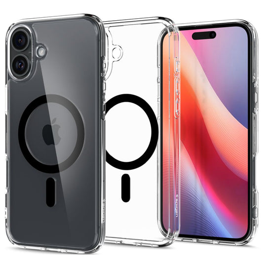 MagSafe Hülle für Apple iPhone 16, Spigen, Ultra Hybrid, Schwarz ACS08206