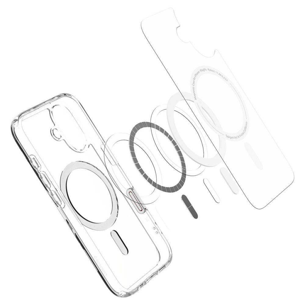 MagSafe Hülle für Apple iPhone 16, Spigen, Ultra Hybrid T, Weiß ACS09073