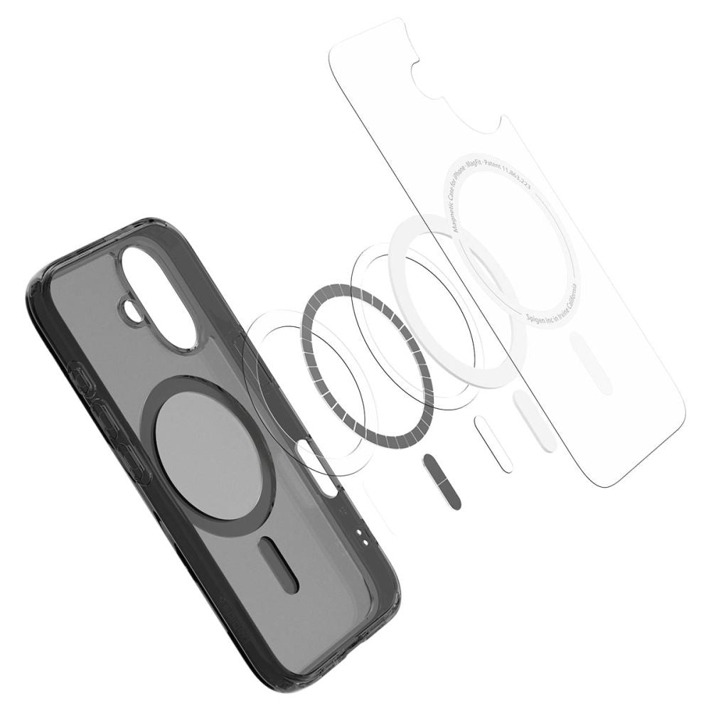 MagSafe Hülle für Apple iPhone 16, Spigen, Ultra Hybrid T, Satinschwarz ACS09074