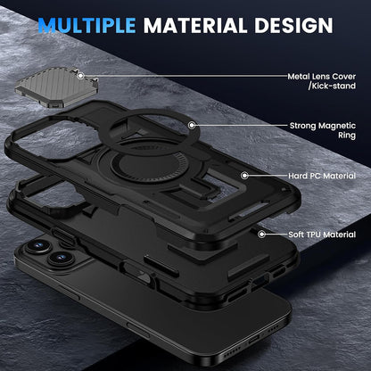 MagSafe-Hülle für Apple iPhone 16, Techsuit, CamVault, Schwarz