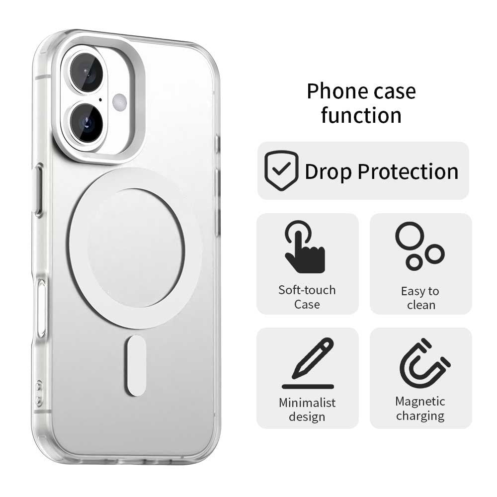 MagSafe-Hülle für Apple iPhone 16, Techsuit, CandyCase, Weiß