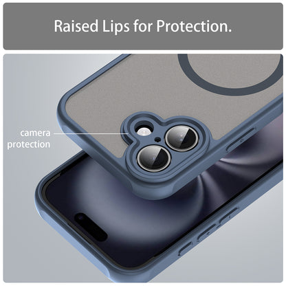 MagSafe-Hülle für Apple iPhone 16, Techsuit, HaloFrost II, Marineblau
