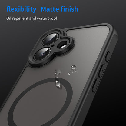 MagSafe-Hülle für Apple iPhone 16, Techsuit, HaloFrost II, Schwarz