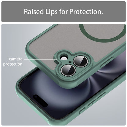 MagSafe Case for Apple iPhone 16, Techsuit, HaloFrost II, Green