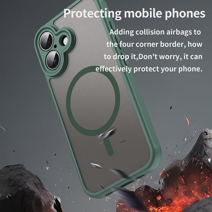 MagSafe Case for Apple iPhone 16, Techsuit, HaloFrost II, Green