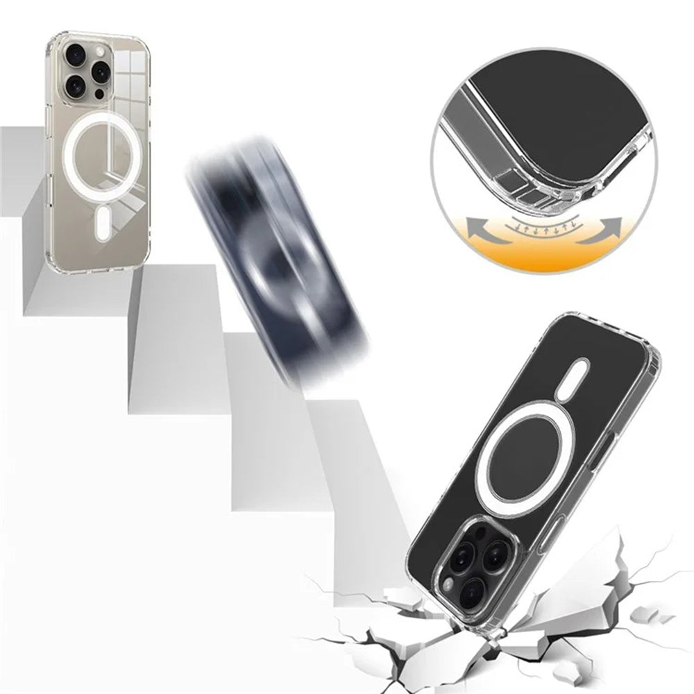 MagSafe Case for Apple iPhone 16, Techsuit, Pro, Transparent