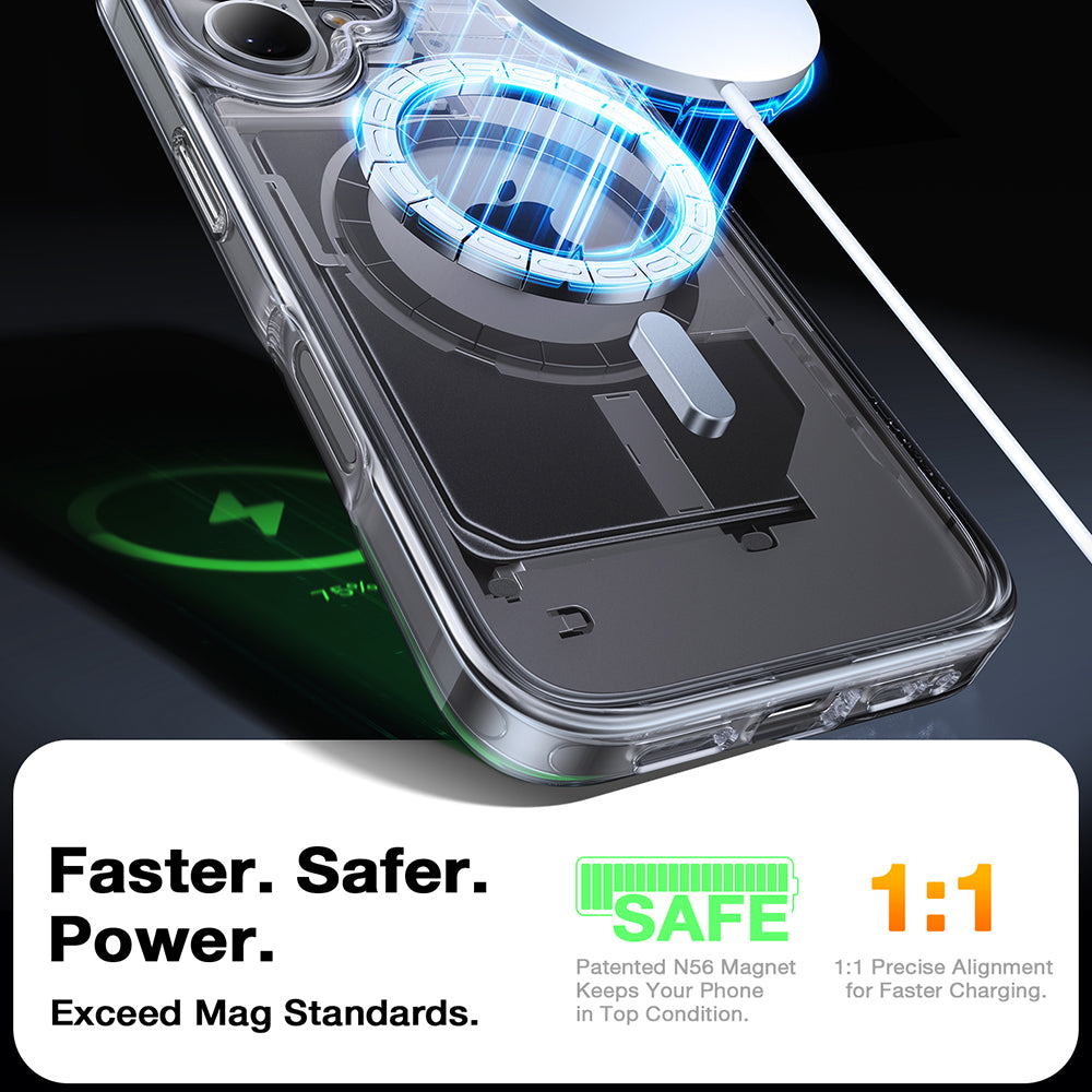 MagSafe Hülle für Apple iPhone 16, Torras, Diamond, Transparent