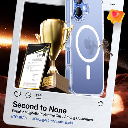 MagSafe Hülle für Apple iPhone 16, Torras, Diamond, Transparent