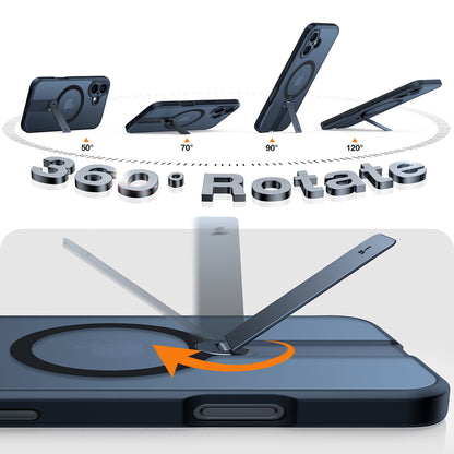 MagSafe Hülle für Apple iPhone 16, Torras, Pstand Spin, Schwarz