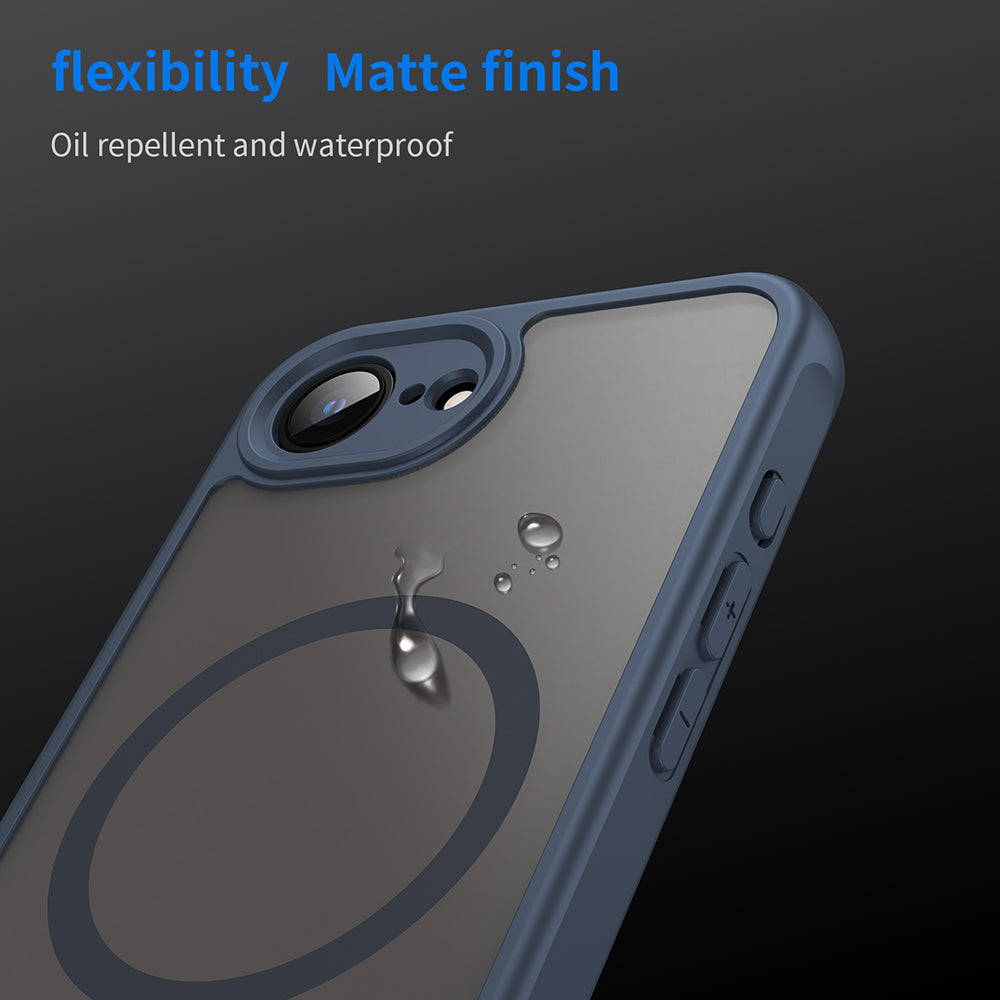 MagSafe-Hülle für Apple iPhone 17e / 16e, Techsuit, HaloFrost II, Marineblau