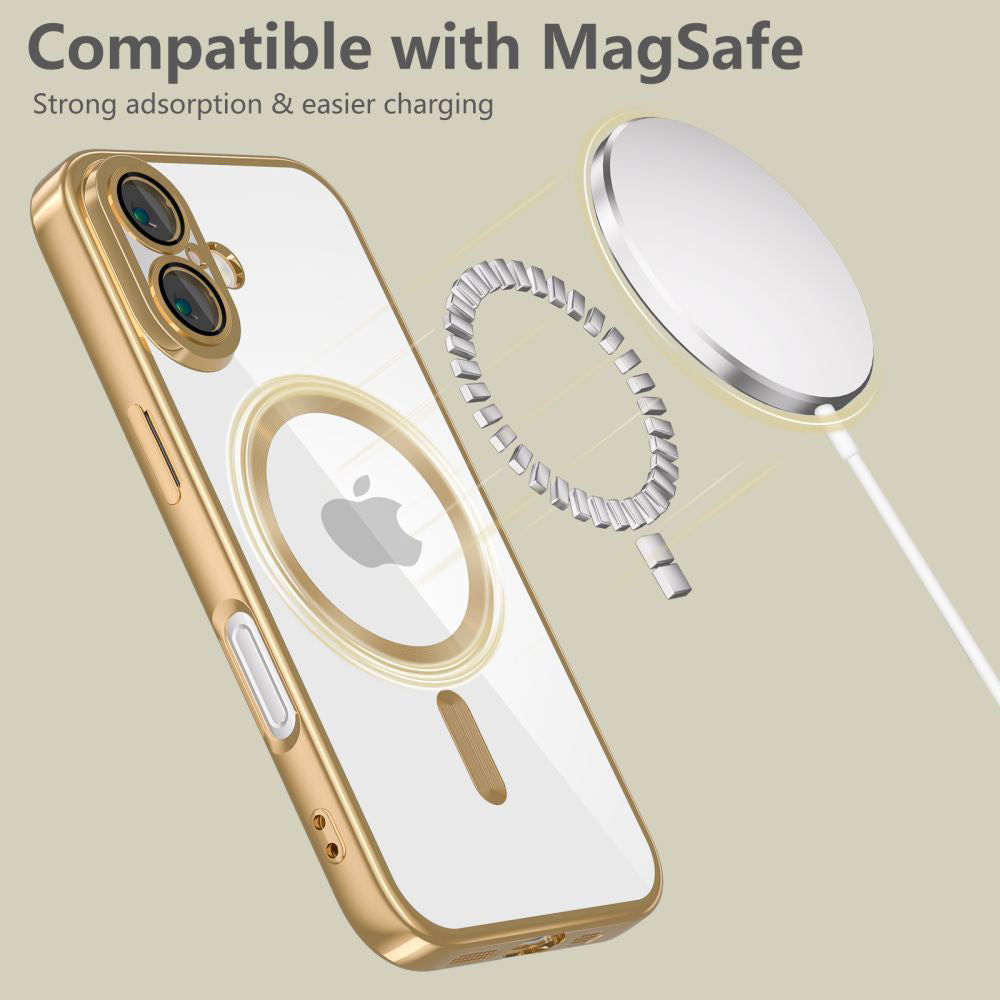 MagSafe-Hülle für Apple iPhone 17e / 16e, Techsuit, Luxury Crystal, Schwarz