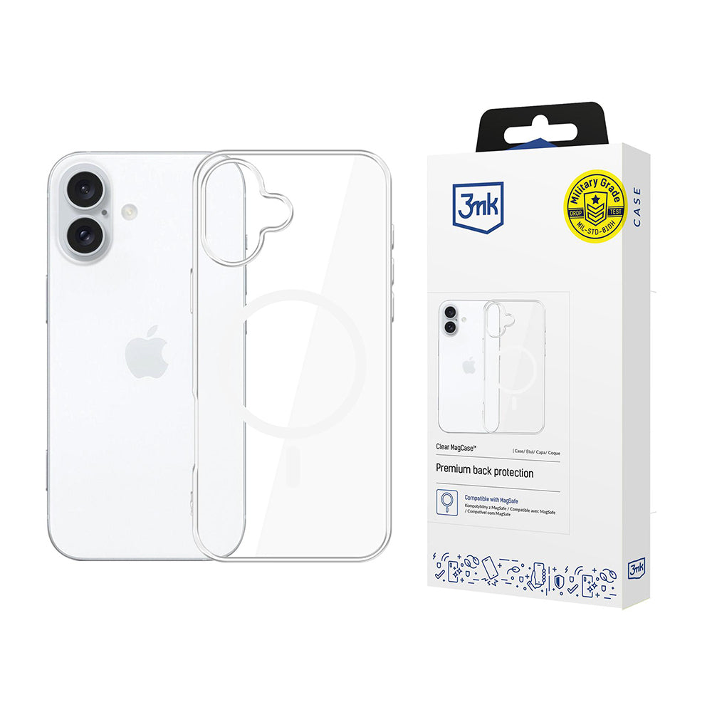 MagSafe Hülle für Apple iPhone 17, 3MK, Clear MagCase, Transparent