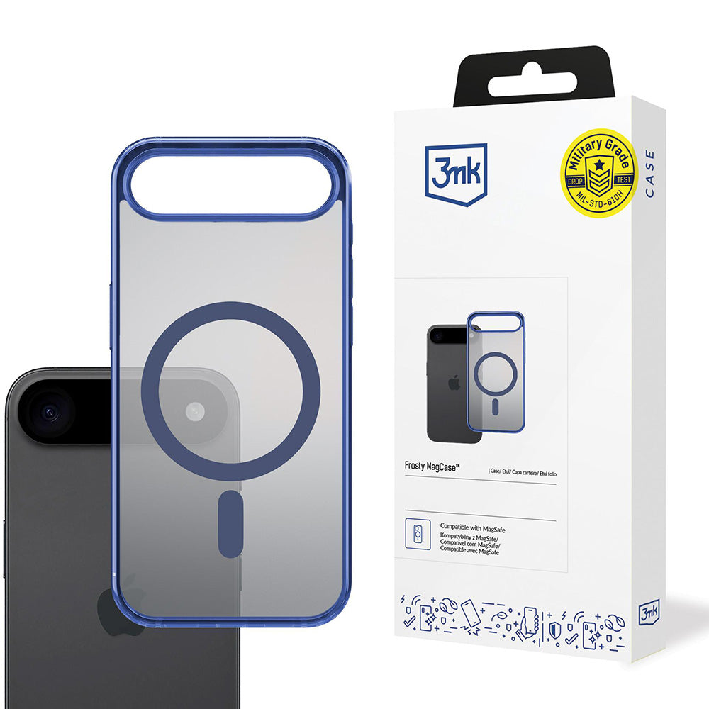 MagSafe Hülle für Apple iPhone 17 Air, 3MK, Frosty MagCase, Blau