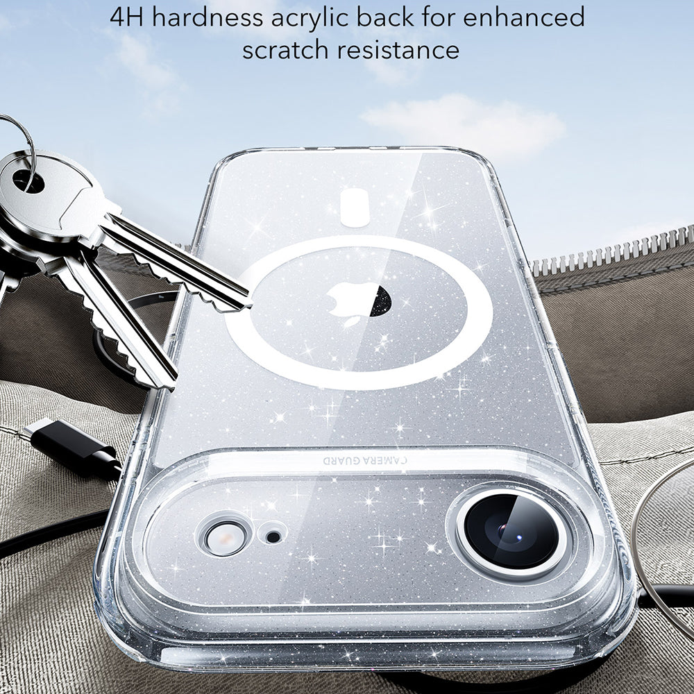 MagSafe Hülle für Apple iPhone 17 Air, ESR, Classic Hybrid Shimmer, Transparent