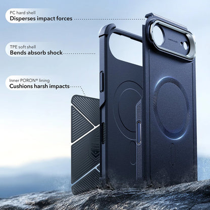 MagSafe Hülle für Apple iPhone 17 Air, ESR, Cyber Armor Kickstand, Blau