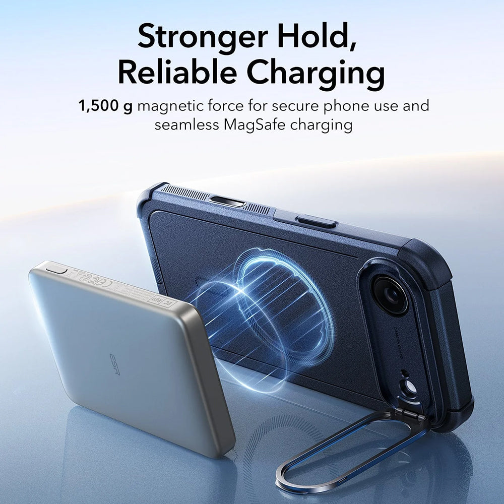 MagSafe Hülle für Apple iPhone 17 Air, ESR, Cyber Armor Kickstand, Blau