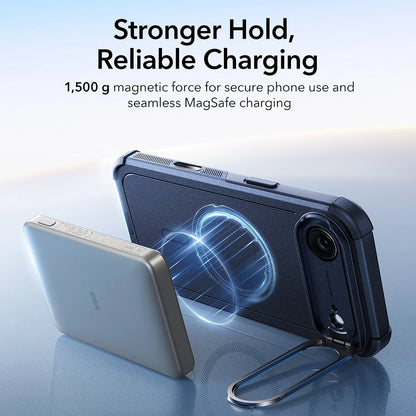 MagSafe Hülle für Apple iPhone 17 Air, ESR, Cyber Armor Kickstand, Blau