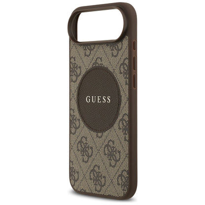 MagSafe Case for Apple iPhone 17 Air, Guess, 4G Circle Classic Logo, Brown